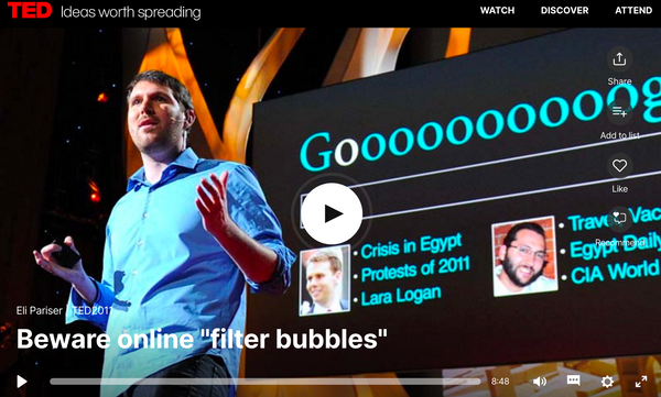 Eli Pariser: Beware online "filter bubbles" | Video on TED.com
