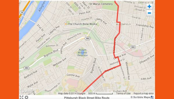 A Bike Route in Pittsburgh